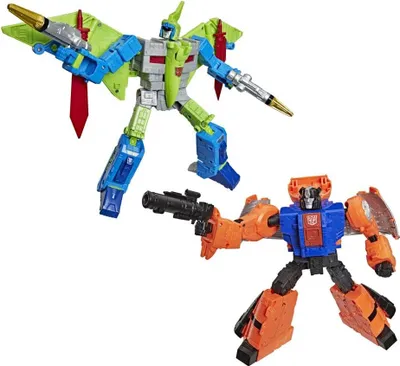 Produktbild von Transformers Age of the Primes Leader Class Action Figure 2er-Pack G2 G2 Dinobot Swoop & G2 Dinobot Sludge 19 cm