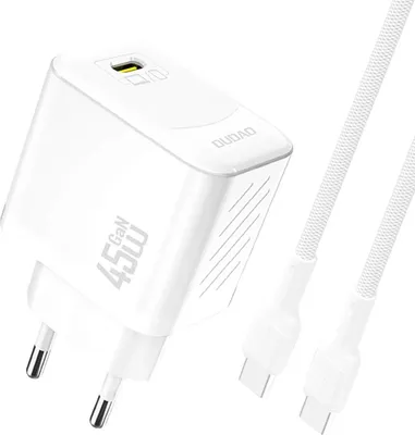 Produktbild von DUDAO Dudao A28CEU Adapter 45Watt 1xUSB-C (1m USB-C to USB-C cable included) Hvid
