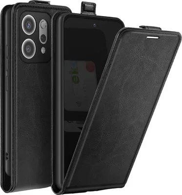 Immagine prodotto di Avizar, Custodia verticale a portafoglio Oppo Reno 14 magnetica con supporto, nero