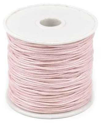 Produktbild von Baumwollkordel wachsiert 1mm 20m Hellrosa