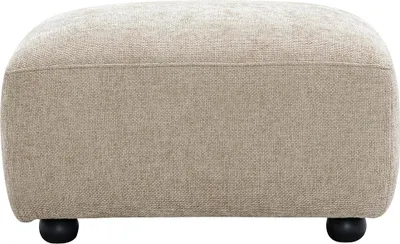 Produktbild von Miliboo - Pouf Hocker aus Stoff in Samtoptik strukturiert beige JOYA
