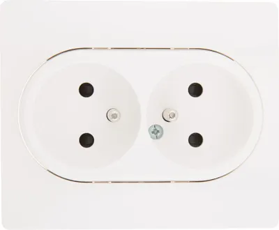 Image de Legrand Compact double prise 16 A 250 V avec couvercle blanc (764541)