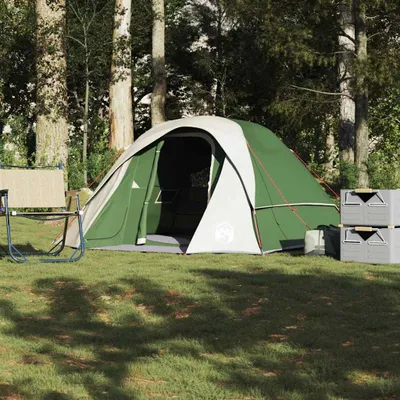 Immagine prodotto di vidaXL Tenda da campeggio 4 persone Verde Impermeabile