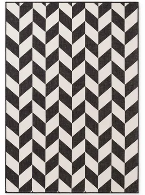 Produktbild von Ted Baker Flachgewebeteppich Terrick, Wetterfest, Modern, Pflegeleicht, Schwarz