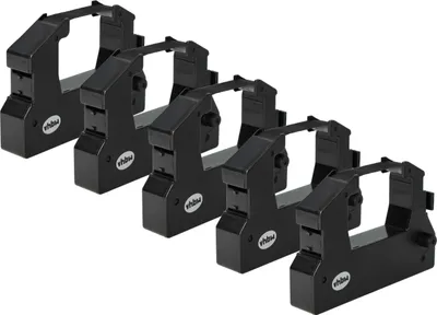Produktbild von vhbw 5x Farbband Schriftband kompatibel mit BMC CR90 Nadeldrucker, Bondrucker - Schwarz