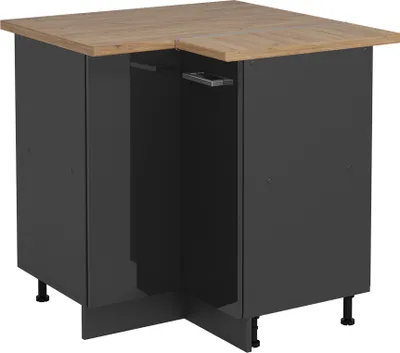 Immagine prodotto di Mobile ad angolo cucina Vicco R-Line Antracite lucido 75.6 cm , PL Rovere, Model 53427