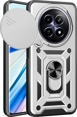 Produktbild von Hülle für Realme 12 Magnetische Ring Ständer Halter Dia Kameraschutz TPU Bumper Silikon Schutzhülle Silber