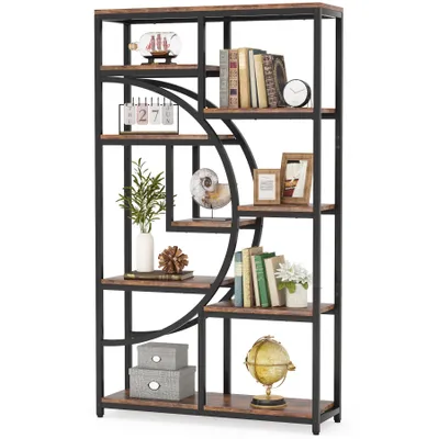 Produktbild von Tribesigns Bücherregal, industrielles 5-stöckiges Etagere-Bücherregal, freistehend Display-Regal, mit 9 offenen Ablageflächen