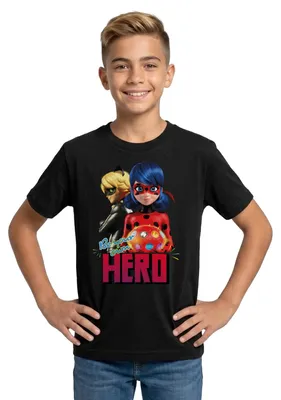 Produktbild von Spreadshirt Miraculous Be Your Own Hero Teenager T-Shirt, 152/164 (12-14 Jahre), Schwarz