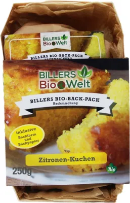 Verpackungsbild Billers Bio Packpack Kuchen Typ Zitrone 250g