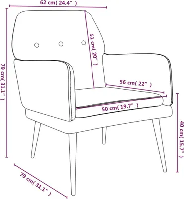 Zdjęcie produktu dla VidaXL 351405, Aksamit, Szary, Pianka, 110 kg, 620 mm, 790 mm