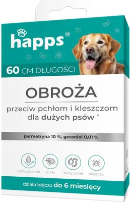 Produktbild von Happs, Floh- und Zeckenhalsband für große Hunde, 1 Stück