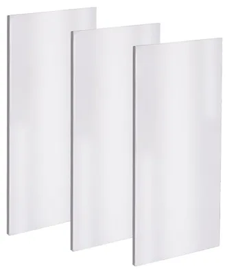 3 Edelstahlplatten 100x50 mm, 2 mm, rechteckig, DIY