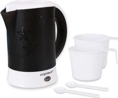 Produktbild von Aigostar Cooltravel 30JQL Kompakter Reise-Wasserkocher 0,6L - Schwarz
