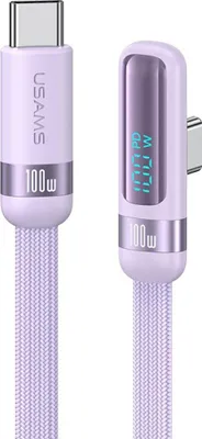 Image de Câble Usams Us-Sj653 Pd 100W Usb-C/Usb-C 1,2 m Violet