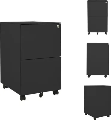 Produktbild von vidaXL Aktenschrank mit Rollen Anthrazit 39x45x67 cm Stahl - Aktenschränke
