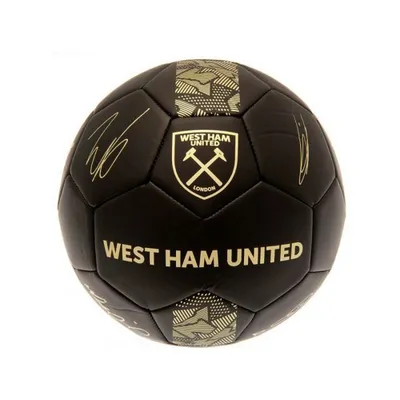 Produktbild von West Ham United FC - "Phantom" Fußball mit Unterschriften BS3496 (5) (Schwarz/Gold)
