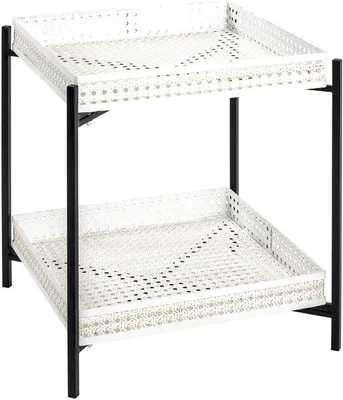Produktbild von Retro-Design-Bijzettafel mit Metallrahmen