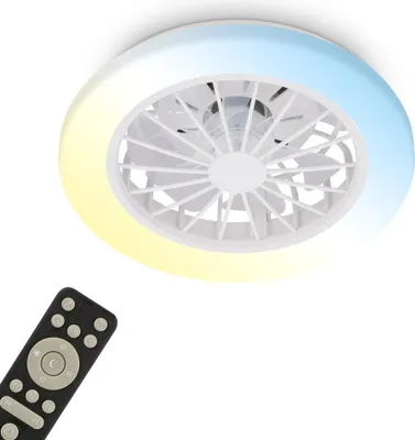 Obrázek produktu pro Stropní ventilátor s osvětlením Dálkové ovládání Ventilátor se světlem Stmívatelné CCT