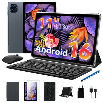 Produktbild von 11 Zoll Tablet mit Tastatur Android 16 24GB RAM +128GB ROM 8000 mAh