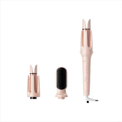 Immagine prodotto di INF Arricciacapelli e Spazzola Lisciante Rotante Automatica 3 in 1 Rosa