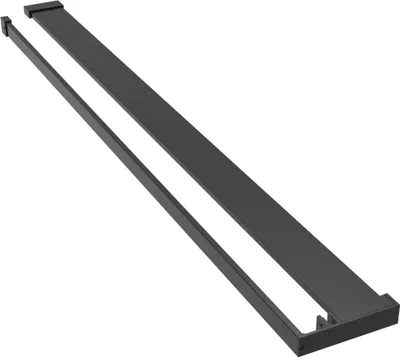 Obrázek produktu pro Police na stěnu průchozí sprchy černá 118 cm hliník