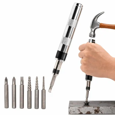 Immagine prodotto di INF Avvitatore Impatto 6-in-1 Acciaio Argento 17.1cm Officina 8 pezzi