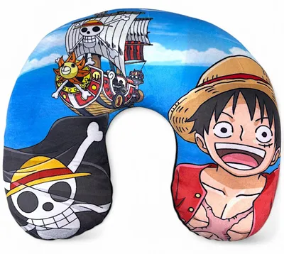 Produktbild von Reisekissen One Piece -  Kinder Nackenhörnchen - Jungen Nackenkissen 37x30x10 cm