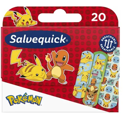 Obrázok produktu pre Salvequick Pokemon Plastry dla dzieci, 20 sztuk