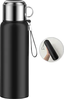 Produktbild von 600/800/1000/1200/1500 ml Edelstahl-Vakuumflasche mit Temperaturanzeige, tragbare Heiß- und Kaltwasserflasche