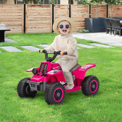Produktbild von Kinder Elektro-Quad, batteriebetrieben, Elektrofahrzeug für Kleinkinder, Rosa | 70,5 x 42,5 x 46,5 cm | 3 km/h, 6V, bis 25 kg | 18–36 Monate