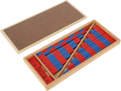 Zdjęcie produktu dla Zabawki edukacyjne Montessori materiały matematyczne Wczesna edukacja Niebieski Czerwony małe patyczki numeryczne