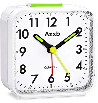 Image de Réveil, réveil de voyage, fonctionne sur piles, silencieux avec veilleuse et fonction snooze