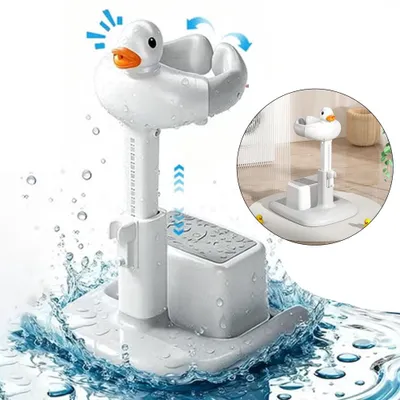 Produktbild von Baby Dusche Ständer, Einstellbarer Baby Shower Stand Support mit AntiRutsch Basis, Duschständer Kind, Anstelle eines badewannensitz baby, zum Baden