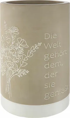 Immagine prodotto di Gilde Sekt-/ Weinkühler Blumenstrauß, Sektkühler, Flaschenkühler, Zement, Grau, 61685
