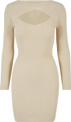 Obrázek produktu pro Dámské šaty Urban Classics Ladies Cut Out Dress sand - L