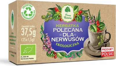 HERBATKA DLA NERWUSÓW BIO (25 x 1,5 g) 37,5 g - DARY NATURY