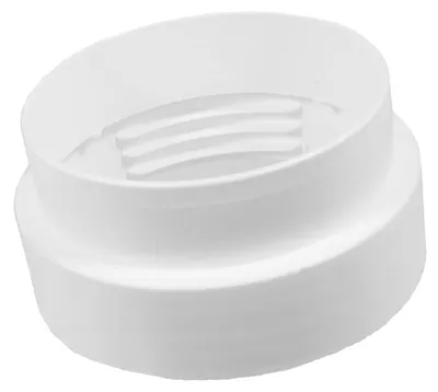Ventilationsadapter 4" 100 mm für Wäschetrockner, weiß