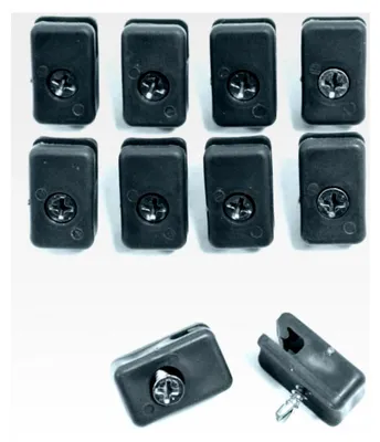 Produktbild von Montagezubehör für Zaun - Maschendrahtzaun Set mit Pfostenkappen, Strebenkappen und Spanndrahthalter Anthrazit (10er Set)