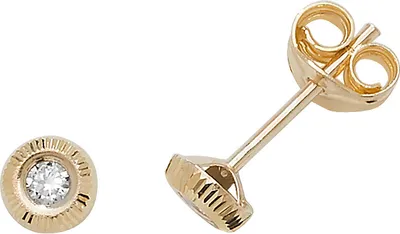 Image de Boucles d'Oreilles Femme Or 375/1000 avec Oxyde de Zirconium - 4mm*4mm; TRS21199KY