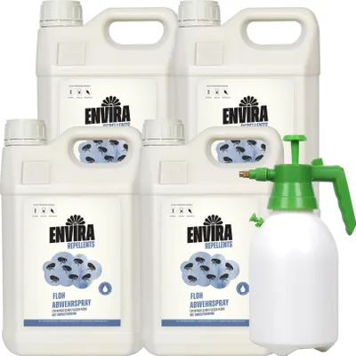 Produktbild von Envira Floh Abwehrspray mit Drucksprüher 4x5L