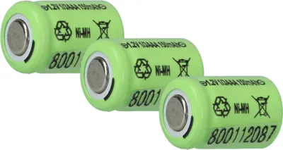 Produktbild von vhbw 3x Akku Ersatz für 1/3AAA für Modellbau (150mAh, 1,2V, NiMH)