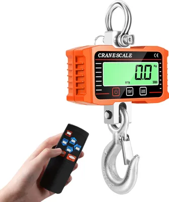 Zdjęcie produktu dla Cyfrowy wyświetlacz LCD, 2000 kg, waga dźwigowa, do pracy w ciężkich warunkach, dźwig hakowy, waga przemysłowa z funkcją konwersji do 3 jednostek