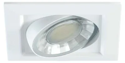 Obrázok produktu pre Beneito & Faure COMPAC SQ 8W LED zapustený reflektor, otočný o 90°, vypínač, teplota farby 2700 K/3000 K/4000 K, IP44, štvorcový, matná biela povrchová úprava