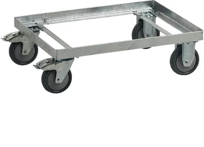 Imagen del producto de Chasis para contenedores de transporte de 210 litros, galvanizado, de forma rectangular - 8007. 1000