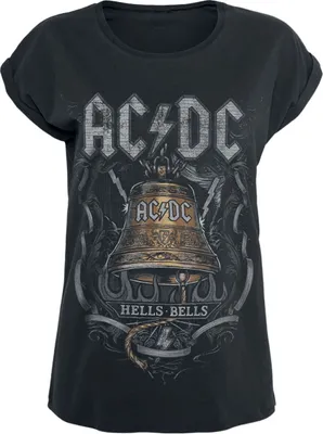 Produktbild von AC/DC T-Shirt Damen Hells Bells schwarz Band-Merch, Bands 100% Baumwolle 4XL