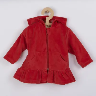Produktbild von Neu Baby Baby roter halbdurchsichtiger Kapuzenpullover mit Kapuze, Gr. 80 (9-12m)