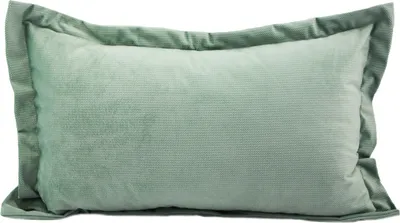 Produktbild von 2-Set SAMT KISSENBEZUG mit Stehsaum 40x60cm SALBEIFARBE Kissenhülle Dekokissenbezug Sofakissen Zierkissen Velours