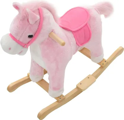 Produktbild von vidaXL Schaukeltier Pferd Plüsch 65x32x58 cm Rosa