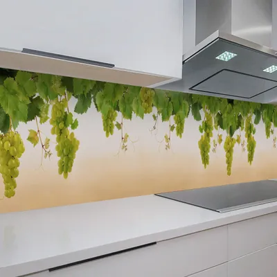 Produktbild von Küchenrückwand Trauben 60 x 200 cm, robuste ABS-Kunststoff Platte Monolith mit Direktdruck